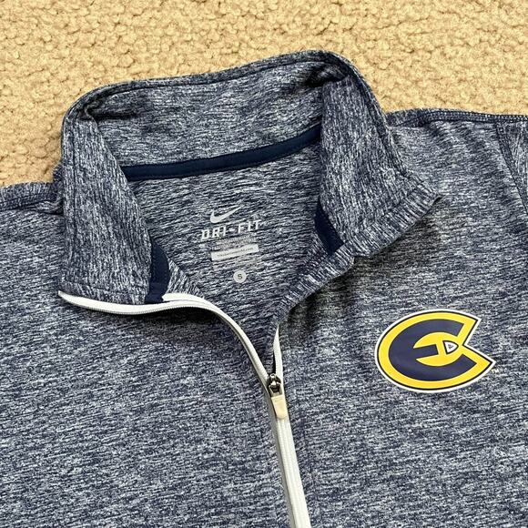 Wisconsin Eau Claire Bulldogs Nike Dri-Fit Womens Blue 1/4 Zip Top Size Small - Picture 3 of 4